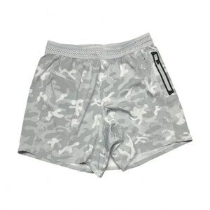 Ten Thousand Brand Athletic The Session Short Large 5" Gray White Camouflage